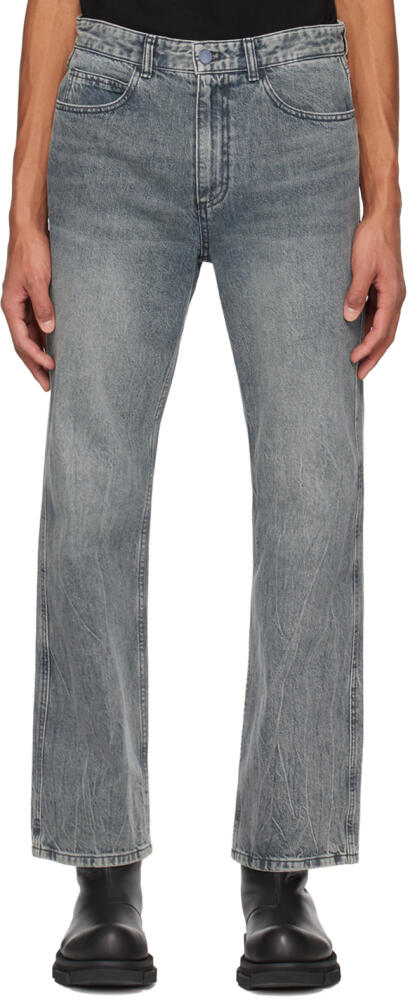 Solid Homme Gray Straight Washed Jeans Cover