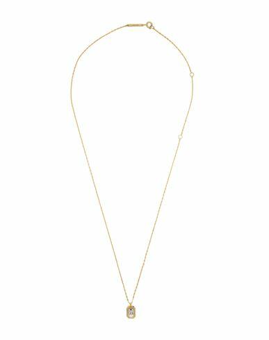 P D Paola Mini Letter M Necklace Woman Necklace Gold 925/1000 Silver, Zirconia Cover