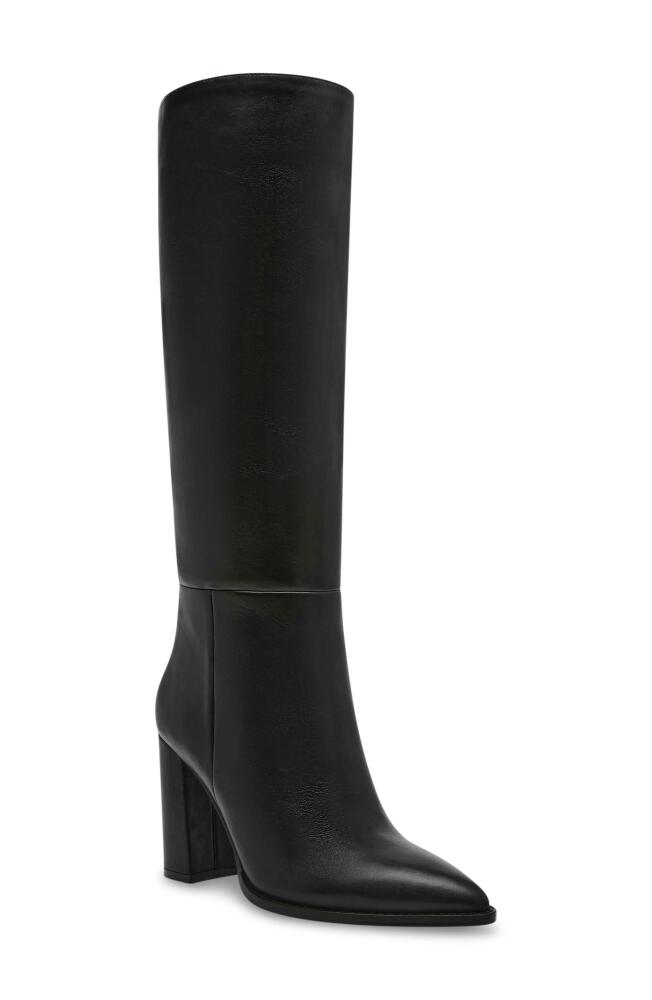 Steve Madden Brittan Knee High Boot in Black Leather Cover