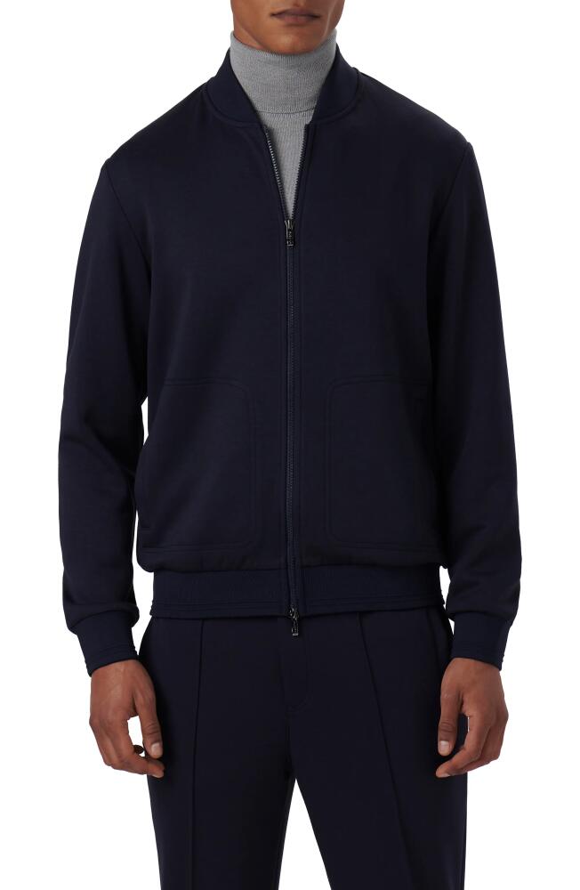 Bugatchi Zip-Up Bomber Jacket in Navy Cover