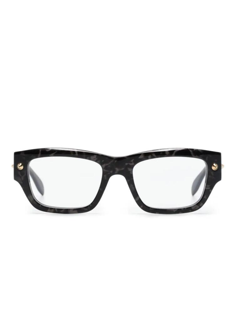 Alexander McQueen Eyewear spike studs wayfarer glasses - Black Cover