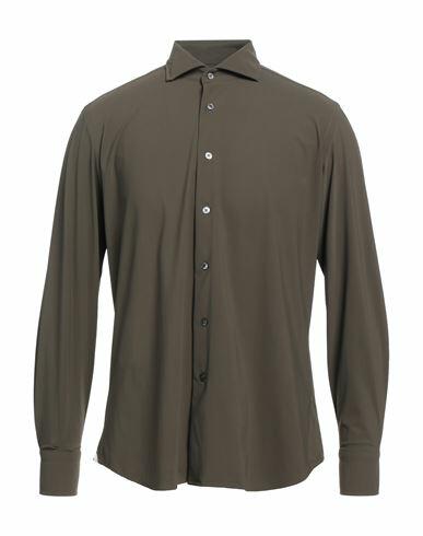 Bagutta Man Shirt Military green Size 17 ½ Polyamide, Elastane Cover