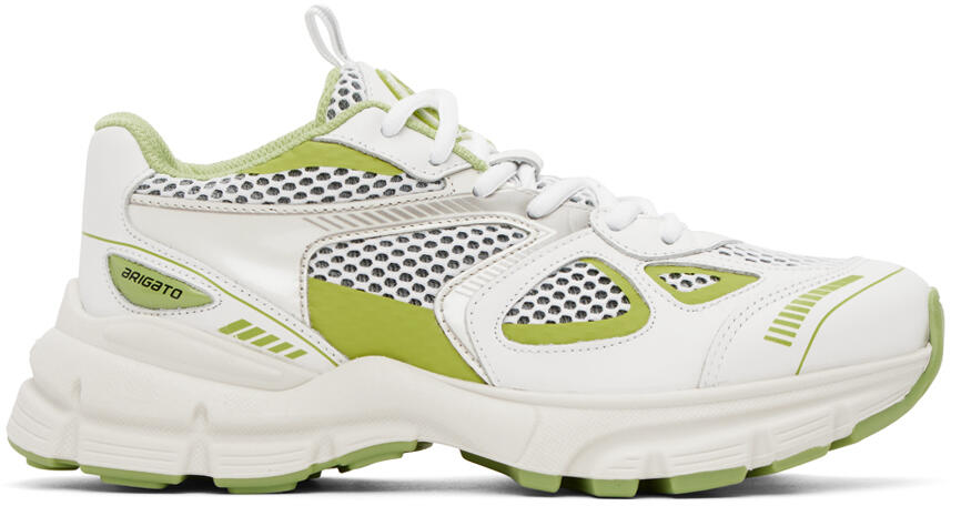 Axel Arigato White & Green Marathon Runner Sneakers Cover