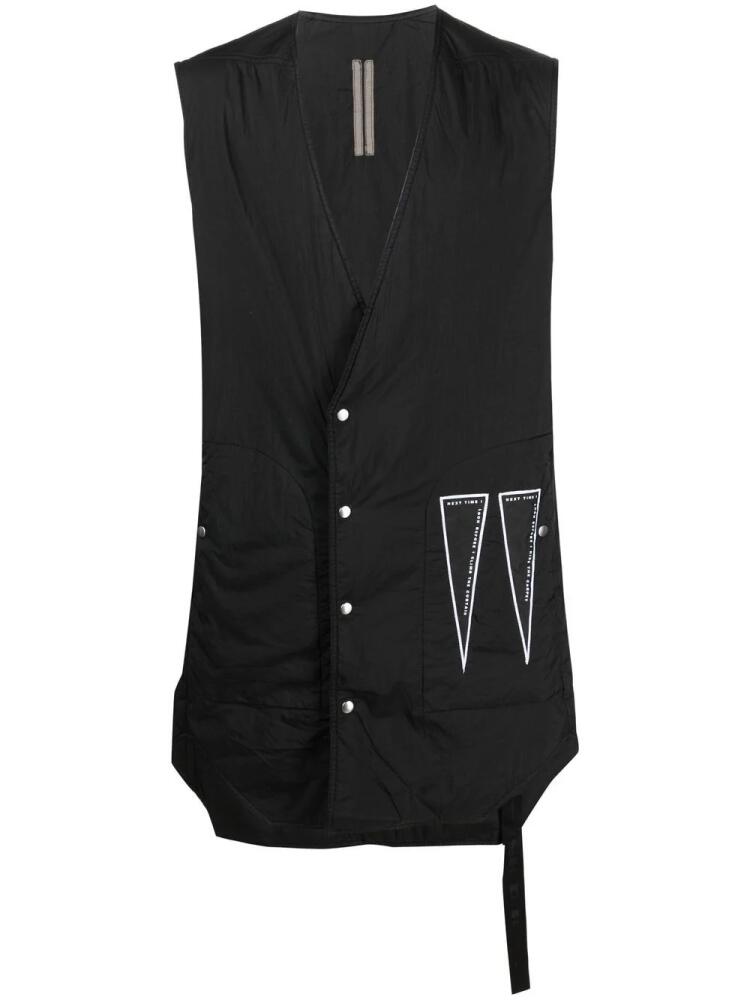 Rick Owens DRKSHDW logo-print sleeveless coat - Black Cover