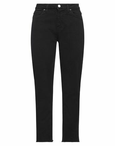 Pt Torino Woman Jeans Black Cotton, Elastane Cover