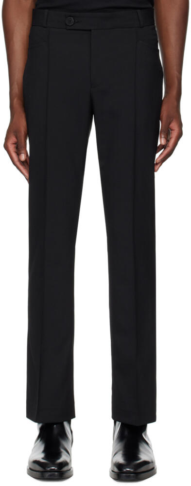 Ernest W. Baker Black Flare Trousers Cover