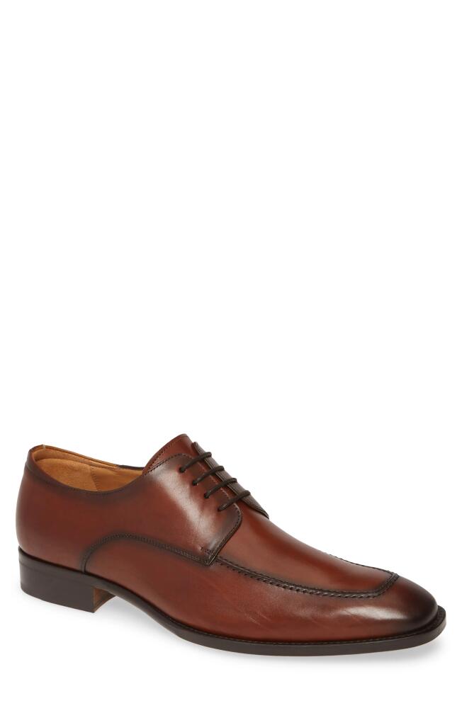 Mezlan Moc Toe Derby in Cognac Leather Cover