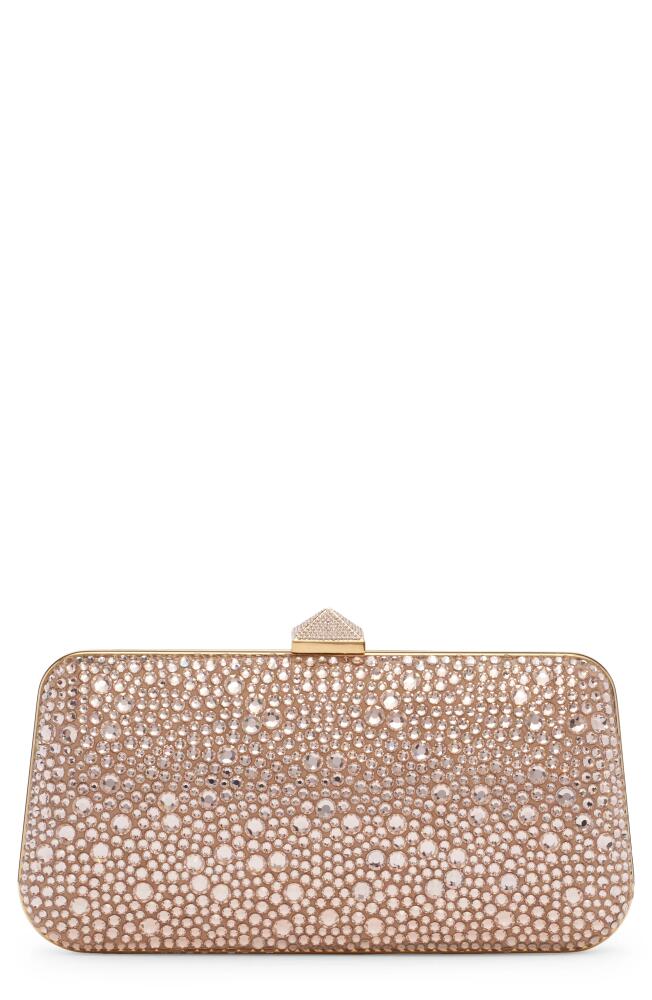 Valentino Garavani Carry Secrets Crystal Embellished Minaudière in Zzf Gold Quartz/Gold Quartz Cover