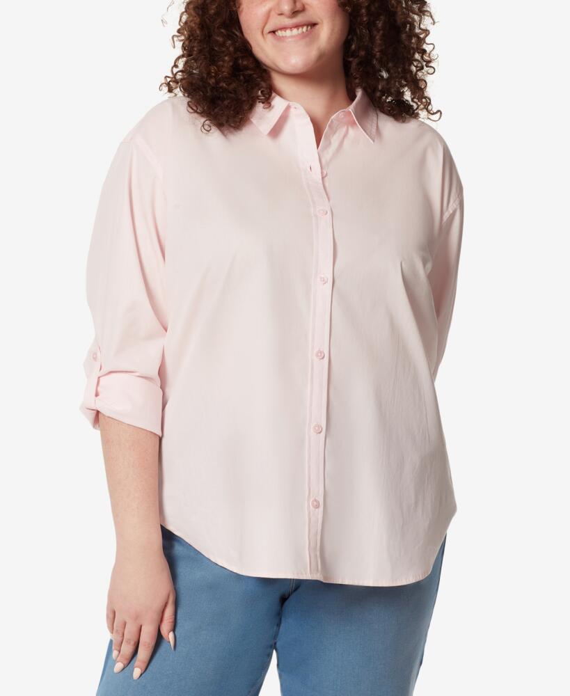 Gloria Vanderbilt Plus Size Amanda Shirt - Pink Parasol Cover