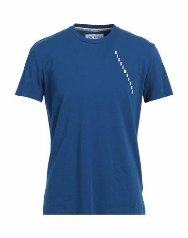 Bikkembergs Man T-shirt Midnight blue Cotton, Elastane Cover