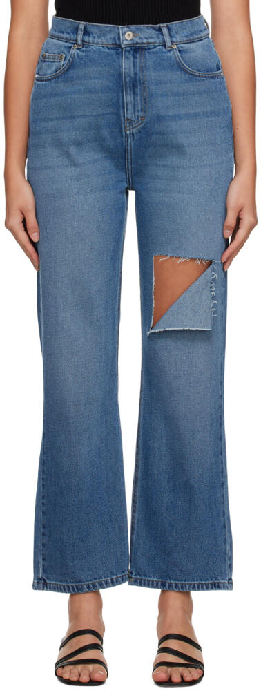 Rokh Blue Distressed Jeans Cover