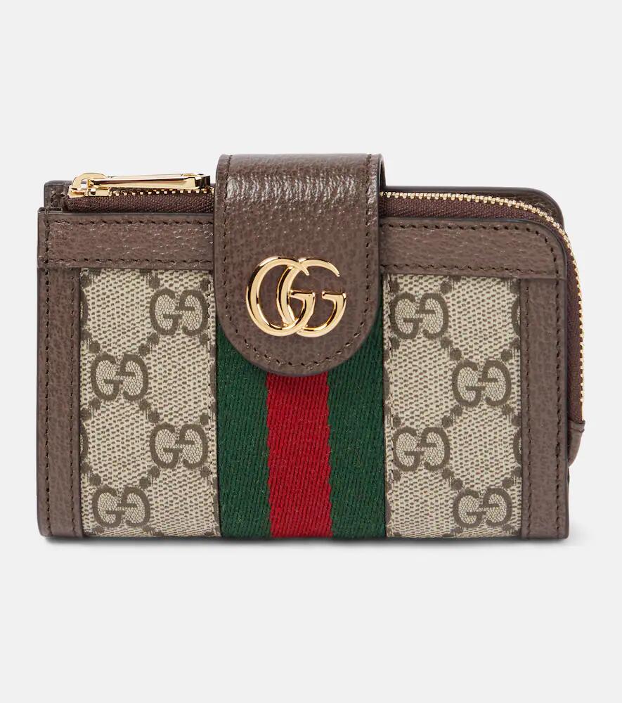 Gucci Ophidia leather-trimmed card case Cover