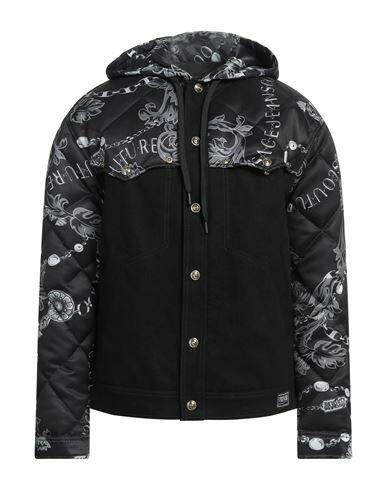 Versace Jeans Couture Man Denim outerwear Black Cotton, Polyester Cover