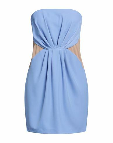 Monique Garçonne Woman Mini dress Light blue Polyester, Elastane Cover