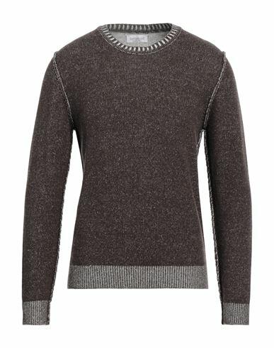 Bellwood Man Sweater Dark brown Cotton, Wool, Cashmere Cover