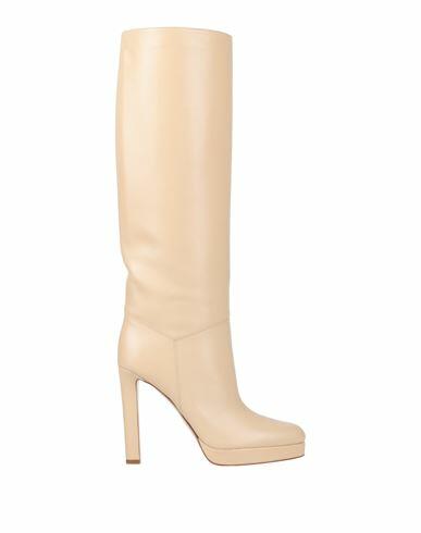 Francesco Russo Woman Boot Beige Leather Cover