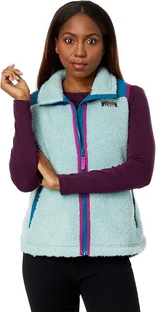 L.L.Bean Bean's Sherpa Fleece Vest (Smoky Blue) Women's Clothing Cover