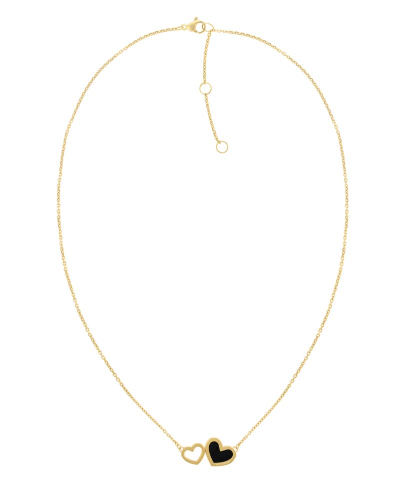 Tommy Hilfiger Enamel Heart Necklace in 18K Carnation Gold Plated - Gold Cover