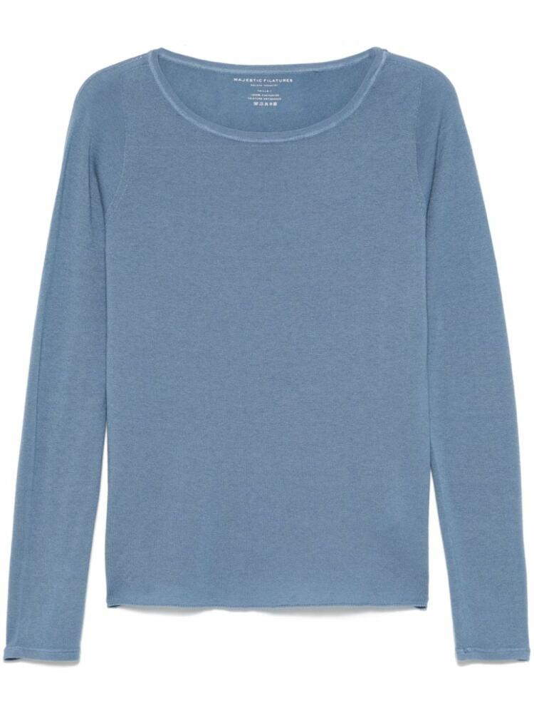 Majestic Filatures fine-knit sweater - Blue Cover