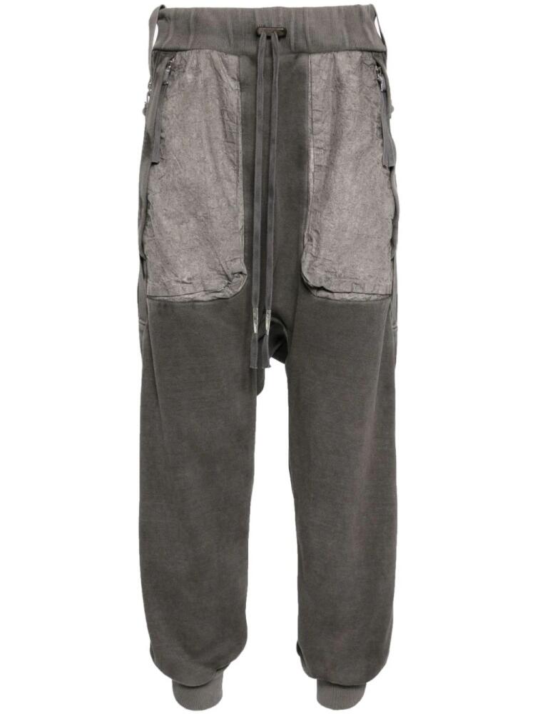 Boris Bidjan Saberi deconstructed cotton track pants - Grey Cover