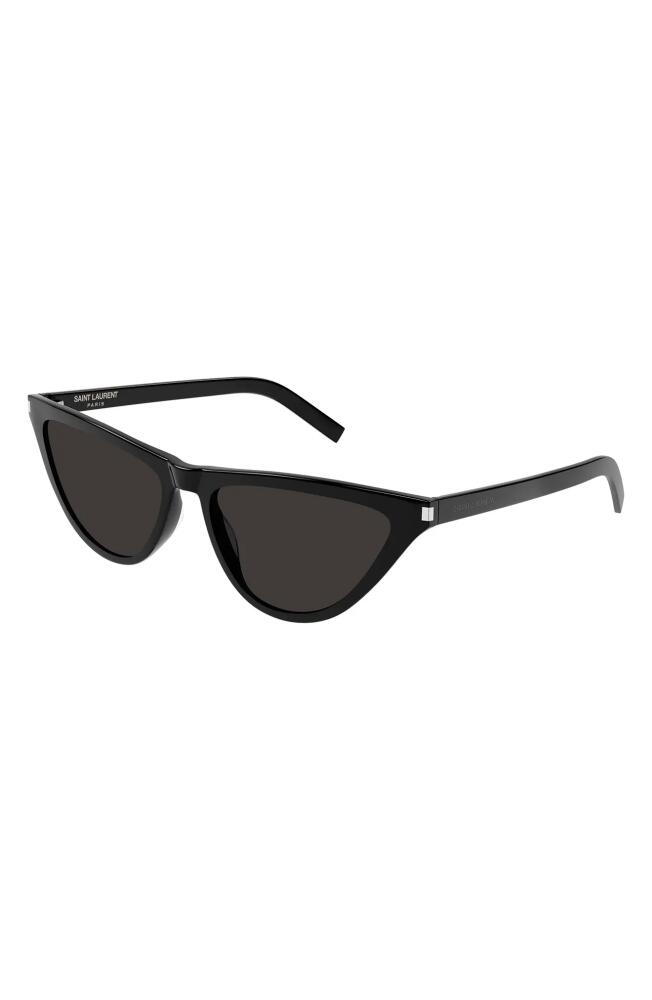 Saint Laurent 56mm Cat Eye Sunglasses in Black Cover