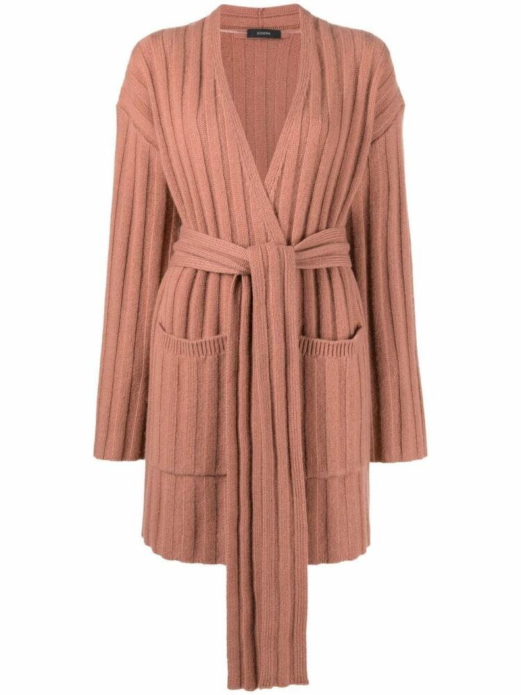 JOSEPH tie-waist cashmere cardigan - Neutrals Cover