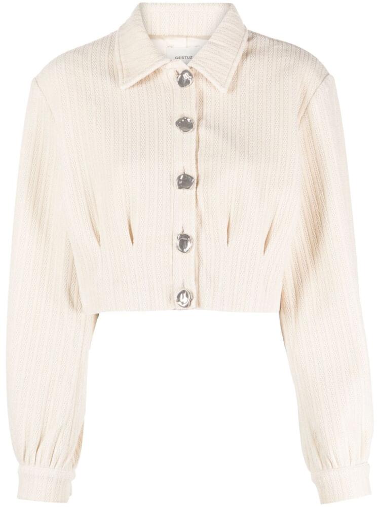 Gestuz ElnoraGZ cropped jacket - Neutrals Cover