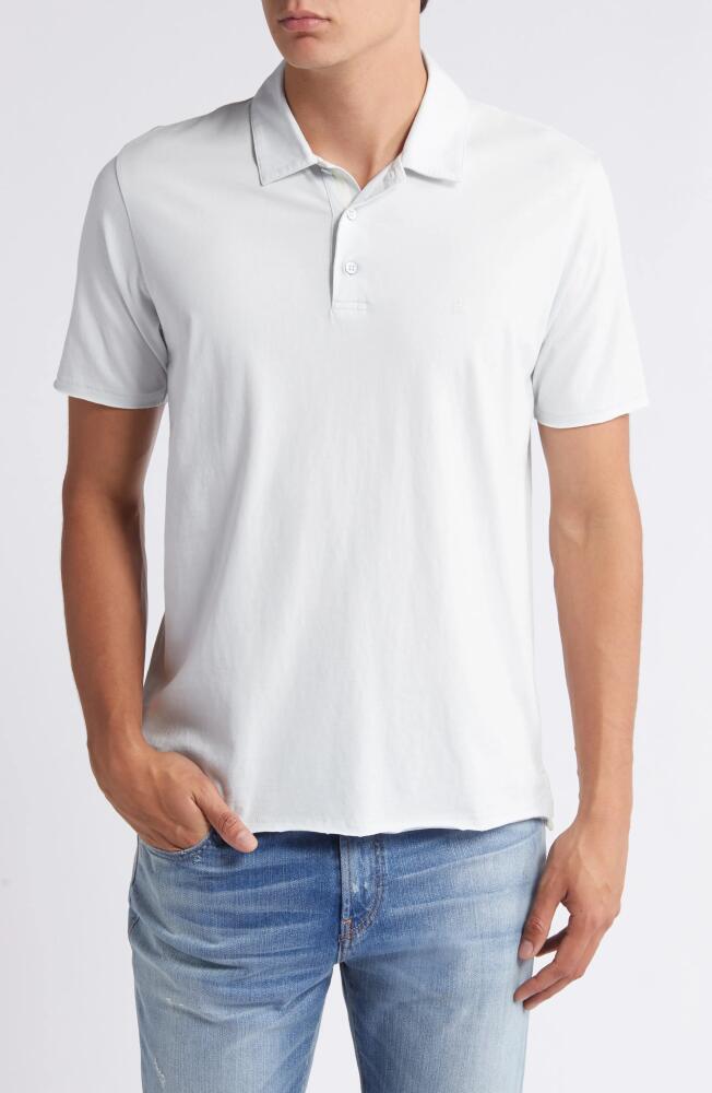 rag & bone Men's Principal Jersey Organic Cotton Polo in Sky Blue Cover