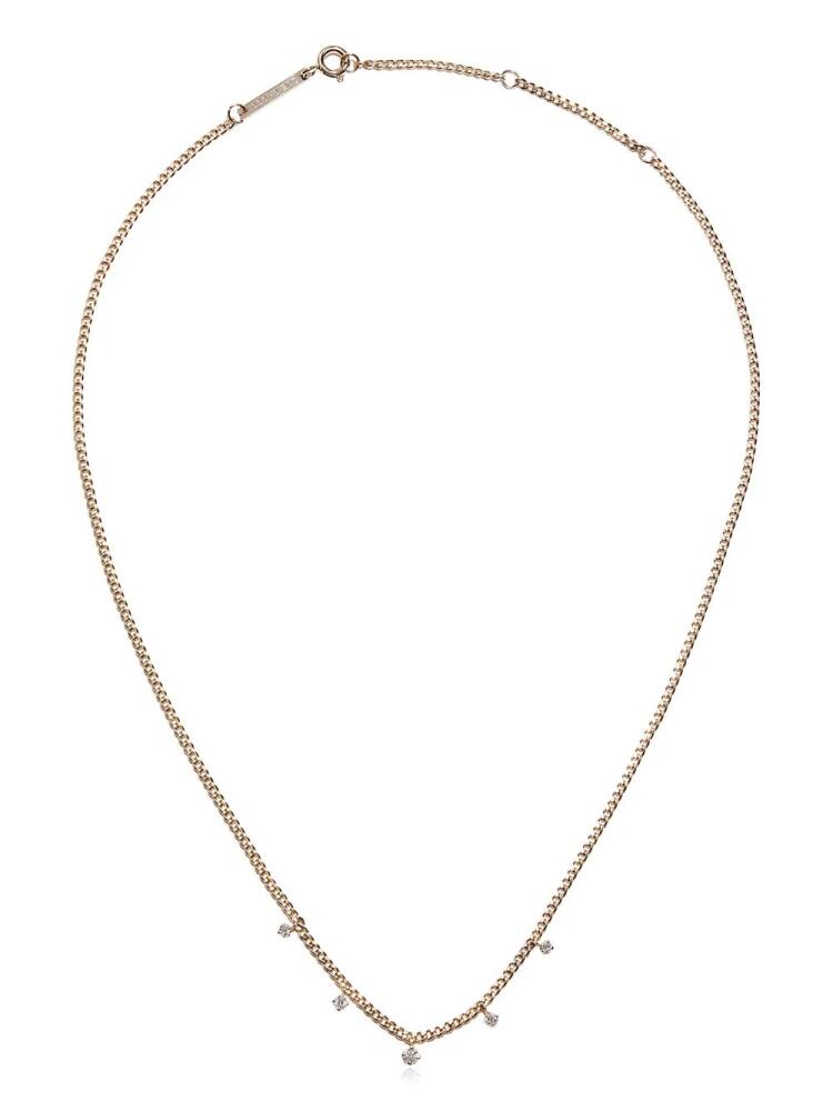 Zoë Chicco 14kt yellow gold XS curb-chain diamond necklace Cover