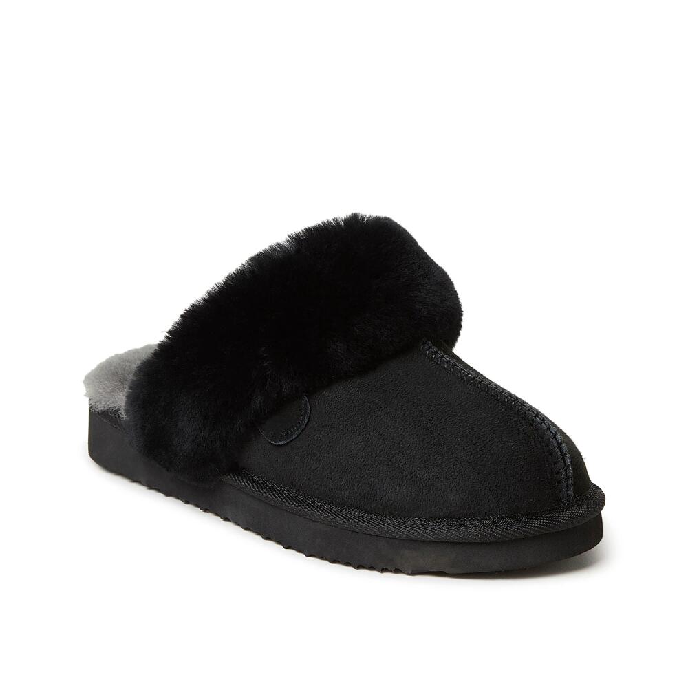 Fireside by Dearfoams Wide Width Sydney Scuff Slipper | Women's | Black Cover