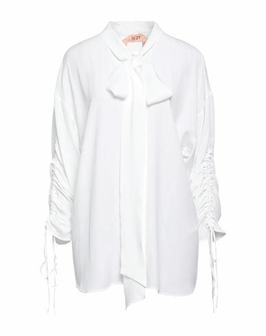 N°21 Woman Shirt White Acetate, Silk Cover