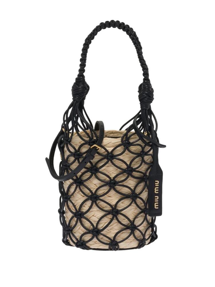 Miu Miu top-handle bucket bag - Black Cover