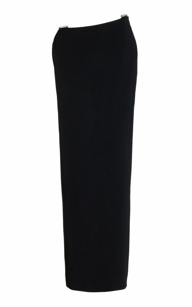 Brandon Maxwell - Elena Asymmetric Crepe Maxi Skirt - Black Cover