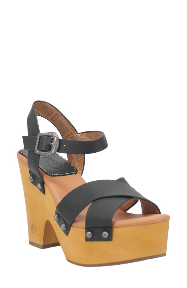 Dingo Woodstock Platform Sandal in Black Cover