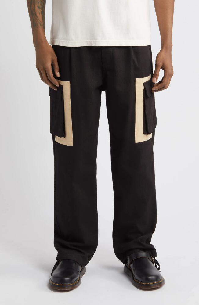 Afield Out Daybreak Cotton Cargo Pants in Black Cover