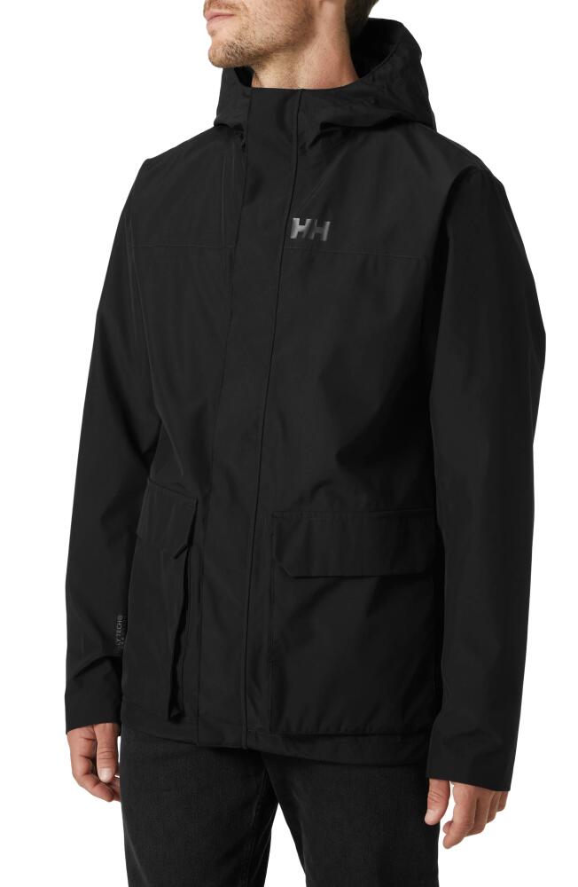 Helly Hansen T2 Utility Hooded Rain Jacket in Black Cover