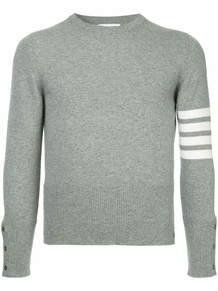 Thom Browne 4-Bar Cashmere Pullover - Grey Cover