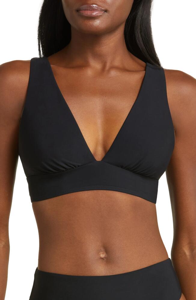 BONDI BORN Amelia Longline Bikini Top in Black Cover