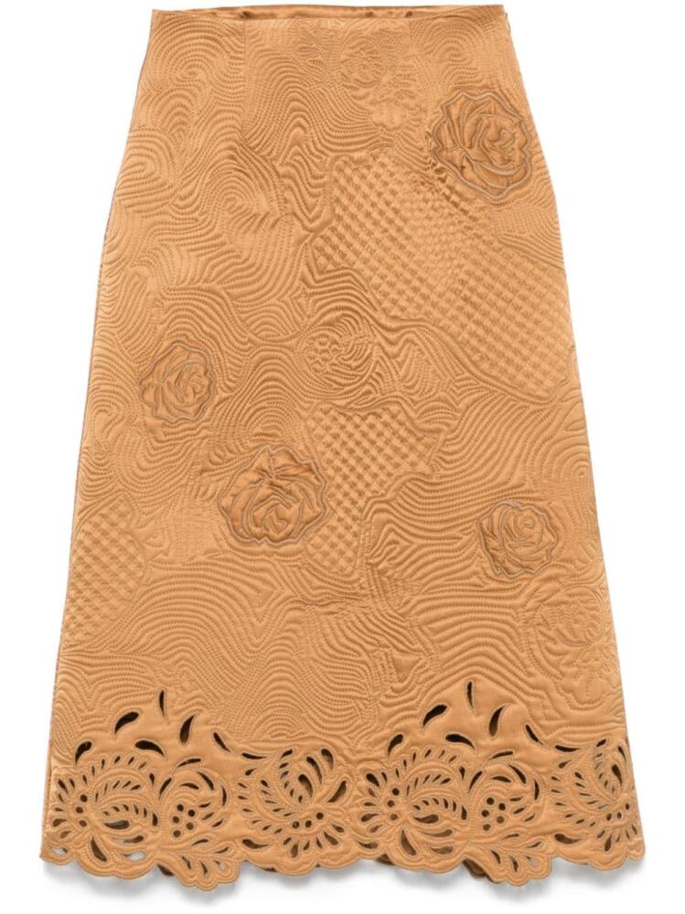 Ermanno Scervino quilted midi skirt - Brown Cover