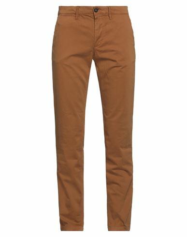 Timberland Man Pants Camel Cotton, Elastane Cover