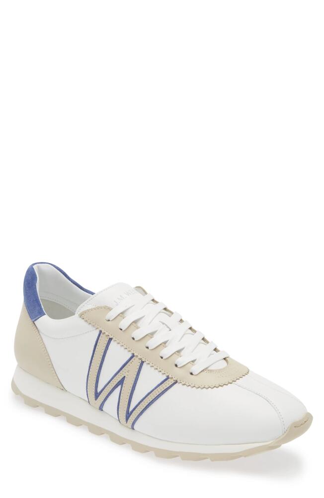 JM WESTON On My Way Sneaker in White/Beige/Blue Cover