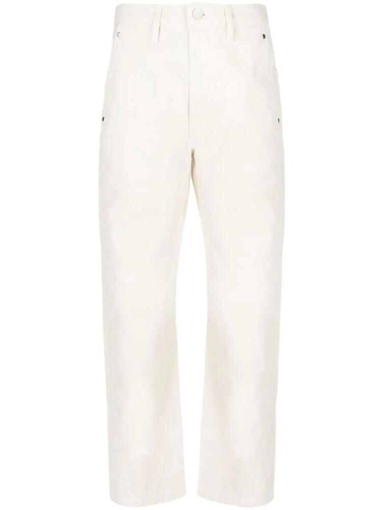 LEMAIRE high-waist straight trousers - White Cover