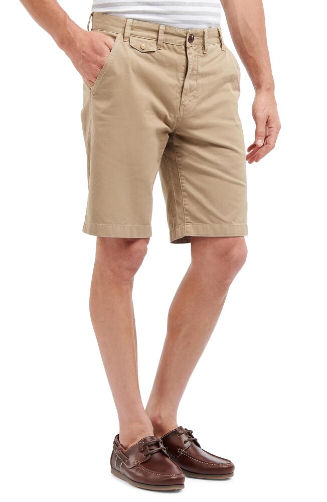 Barbour Neuston Regular Fit Chino Shorts in Stone Cover