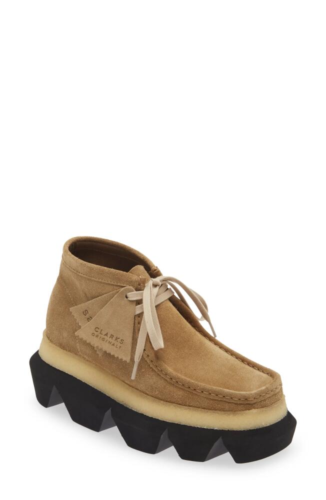 Sacai Clarks Original Hybrid Wallabee Lug Sole Chukka Boot in Beige Cover