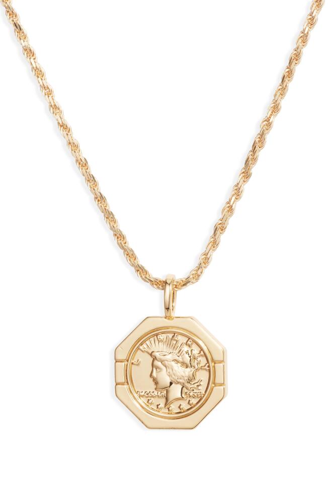 MIRANDA FRYE Kate Coin Charm Pendant Necklace in Gold Cover