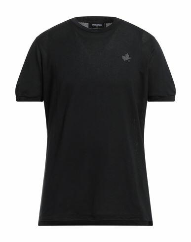 Dsquared2 Man T-shirt Black Cotton Cover