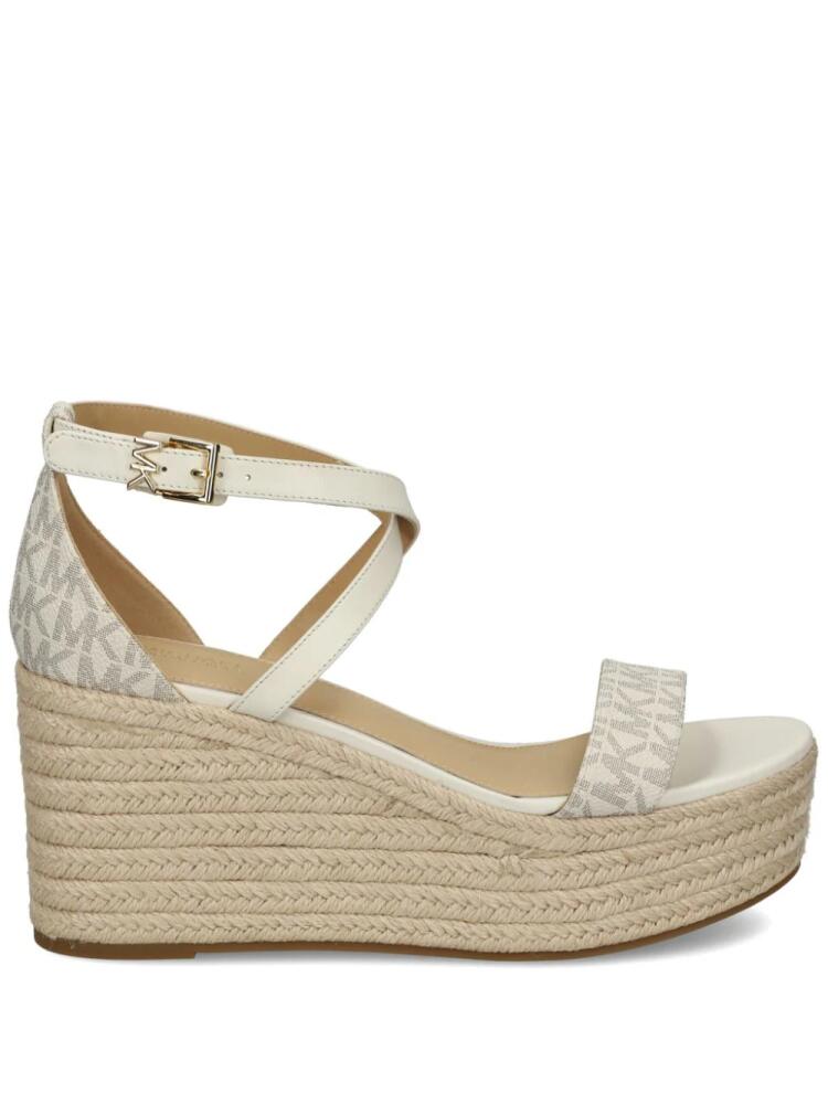 Michael Kors Serena monogram wedge sandals - White Cover