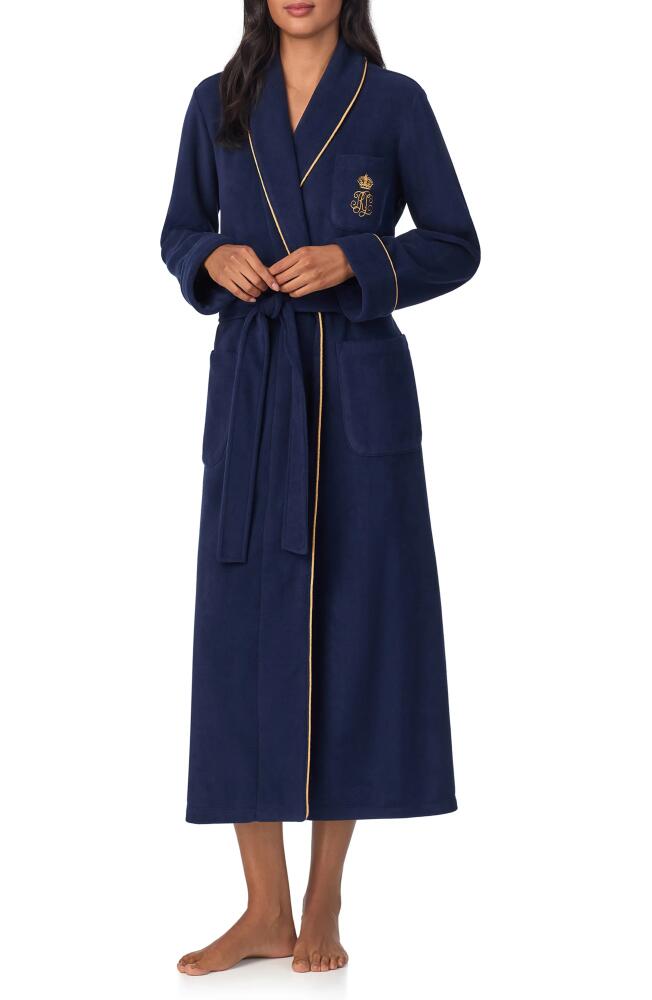 Lauren Ralph Lauren Crest Embroidered Robe in Navy Cover