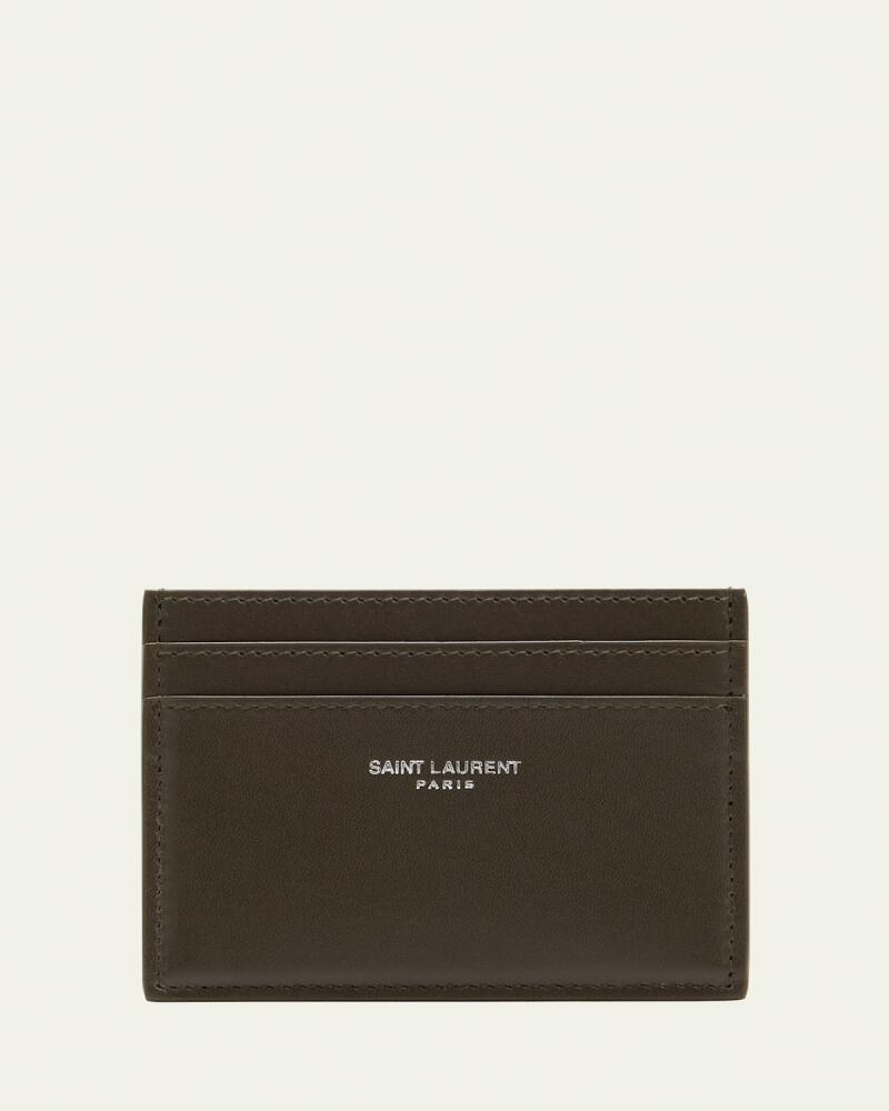 Saint Laurent Men's Card Case in Smooth Leather Cover