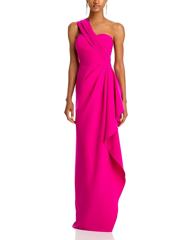 Teri Jon by Rickie Freeman One Shoulder Side Drape Gown Cover